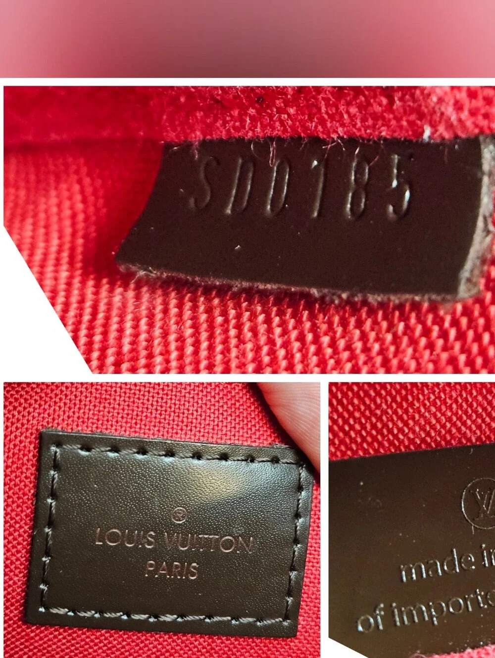 Authentic Louis Vuitton Damier Ebene Favorite #4414M